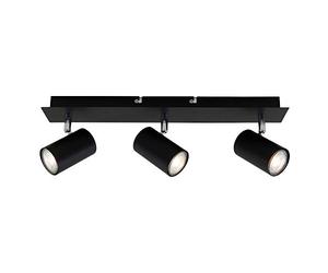 Briloner Leuchten 2857-035 Spot, orientable, plafonnier à 3 éclairages, GU10, Max. 40 Watt, Noir, W