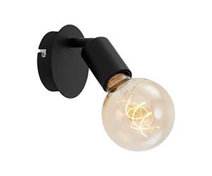 Briloner Leuchten 2868-015, spot mural à 1, rétro/vintage, lampe tournante et pivotante, E27, max. 60W, métal, noir, 60 W