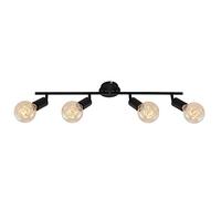Briloner Leuchten 2868-045 Spot, plafonnier à 4, rétro/Vintage, Lampes tournantes et pivotantes, 4X E27, Max. 60W, métal, Noir, 60 W
