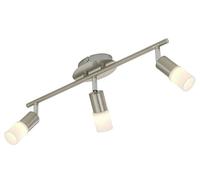Briloner Leuchten 2875-032 plafonnier, Spots, Lampe Salon d'enfant ou Chambre a Coucher, Applique LED, orientable, Métal, Intégré, 5 W, Nickel Mat, 48 x 8 x 10 cm