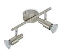 Briloner Leuchten 2907-022 A+, spot de plafond, lampe LED, projecteur, plafonnier, métal, 3 W, nickel mat, 27.5 x 8 x 12 cm