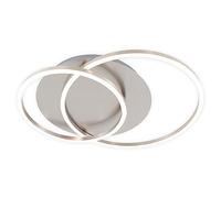 Briloner Leuchten 3228-012 LED, plafonnier à Gradation, INCL. Fonction mémoire, orientable, 3.200 Lumen, Nickel Mat, Ø 30cm, 40 W, Métal