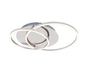Briloner Leuchten 3228-018 LED, plafonnier à Gradation, IN onction mémoire, orientable, 3.200 Lumen, Aluminium chromé, Ø 30cm, 40 W