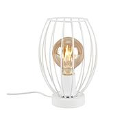 BRILONER Leuchten 7026-016 Lampe de table, de chevet, de bureau, 1 ampoule E27, avec interrupteur à câble, blanche, 175 x 256 mm (diamètre x hauteur)