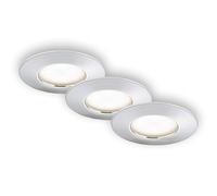 Briloner Leuchten 7204-038 Encastrable LED Plastique 5 W Chrome Lot de 3