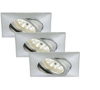 Briloner Leuchten 7210-039 Encastrable LED 230v, plafonnier, spots,lampe de salon, orientable, carré, Plastique, 5 W, Blanc Chaud, 3er Set