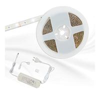 BRILONER Leuchten - Bande LED, Bande LED 3m, autocollante, peut être raccourcie, incl. interrupteur à câble, 42 Watt, 3.300 Lumen, 4.000 Kelvin, couleur argent, 3.000mm (L)