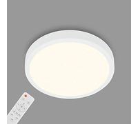 Briloner Leuchten Ceiling Light Starry Sky Dimmable Ceiling Light Colour Temperature Adjustable Surface Mounted Lamp Remote Control White Diameter 380 x 50 mm