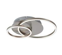 BRILONER Leuchten - Éclairage plafonnier LED, plafonnier à intensité réglable avec fonction mémoire, 1 module LED pivotant, 30 Watt, 2 400 Lumen, 3 000 Kelvin, nickel mat, 390x300x80mm (LxlxH)
