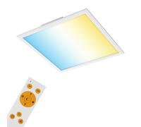 Briloner Leuchten GmbH & Co. KG 7179-016 Panneau LED, Gradation, télécommande pour plafonnier, avec régulateur de température de Couleur, 2 400 Lumen, Blanc, 45 x 45 cm, 24 W
