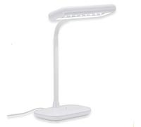 Briloner Leuchten - Lampe de bureau à LED, lumière du jour 6500 Kelvin, 800 lumen, 7,5 Watt, cou orientable et pivotant, blanc, 44 x 23 x 12 cm