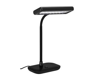 Briloner Leuchten - Lampe de Table à LED, Lampe à Lumière du jour, 6.500 Kelvin, 800 Lumen, 7, 5 Watt, Interrupteur à Bascule, Orientable et Pivotant, Noir, 440x230x120mm (Hxlxb)