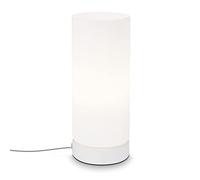 Briloner Leuchten - Lampe de table, lampe de table avec interrupteur à câble, 1x E14, max. 25 watts, blanc-noir, 100x250mm (DxH)