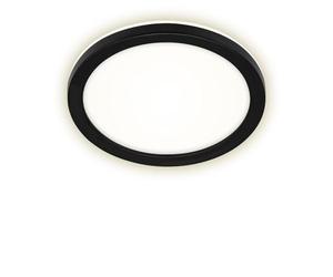 Briloner Leuchten - Lampe d'extérieur à LED, applique murale d'extérieur avec effet de rétro-éclairage, 8 Watt, 1.200 Lumen, 4.000 Kelvin, Blanc/Noir, Ronde, Ø 21cm