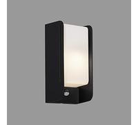 Briloner Leuchten - Lampe d'extérieur LED, lampe d'extérieur, applique d'extérieur avec détecteur de mouvement, capteur crépusculaire, IP44, 1x E27, max, Blanc/Noir