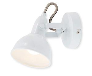 Briloner Leuchten Lampe rotative, Spot mural pivotant avec design rétro vintage - Douille E14, 40w max. - Coloris blanc
