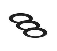 BRILONER Leuchten - Lampes LED encastrées, jeu de 3 lampes encastrées, plafonniers de 7 watts chacun, 600 lumens chacun, 4.000 kelvins, IP44, noir mat, 120x28mm (DxH)