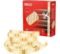 Briloner Leuchten - LED Band 5m, LED Strip autocollant, bande incl. interrupteur marche/arrêt, 16 Watt, blanc, IP20, Warm, Blanc