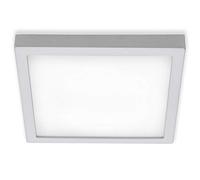 Briloner Leuchten - Luminaire LED, lampe de plafond, plafonnier 21 Watt, 2.000 Lumen, 4.000 Kelvin, forme carrée, chrome mat, 300x300x32mm (LxlxH)