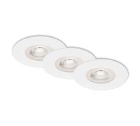 BRILONER Leuchten - Luminaire LED, set de 3, lampes de plafond réglables, 5 Watt chacune, 460 Lumen chacune, 3.000 Kelvin, IP44, blanc, 90x25mm (DxH)