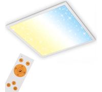 Briloner Leuchten - Panneau de LED, lampe de plafond avec décoration d'étoiles, plafonnier réglable, réglage de la température de couleur (CCT), inclut une télécommande, 36 Watt 7303-016