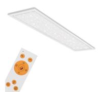BRILONER 7304-016 Panneau LED, Lampe de Plafond avec décoration d'étoiles, plafonnier réglable, réglage de la température de Couleur (CCT), inclut Une télécommande, 36 Watt, 3.800 Lumen, Blanc
