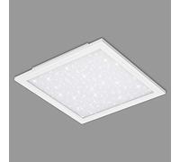 Briloner Leuchten Panneau LED, plafonnier avec décor étoilé, 4.100 lumens, 4.000 Kelvin, 38 Watt, blanc, 595x595x60mm (Lxlxh)