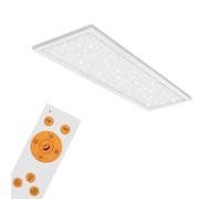 BRILONER 7308-016 Panneau LED, décor étoilé, plafonnier réglable, contrôle de la température de Couleur (CCT), télécommande Incluse, 24 Watt, 2 200 Lumen, Blanc, 1000x250x65 mm