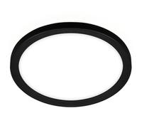 Briloner - Plafonnier Led Slim 19 Cm Plat, 12w, 1400 Lm, Blanc Neutre, Rétroéclairage, Noir