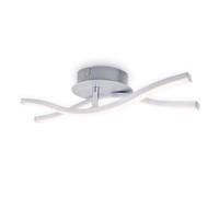 BRILONER 3194-029 Plafonnier à 2 Ampoules LED 480 LM 3 000 K 370 x 120 x 83 mm 6 W, Aluminium Farbig