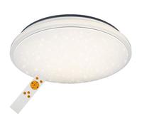 Briloner Leuchten Plafonnier à LED, à intensité variable, teinte réglable : Chaud Froid Plafonnier Incl. fonction veilleuse, fonction minuterie, télécommande, Ø 60 cm, 48W, métal, blanc