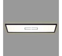 Briloner Leuchten - Plafonnier à LED avec effet de rétroéclairage 22 watts 2 700 lumens 4 000 kelvins blanc-noir 580x200x29mm (LxlxH) 3394-015