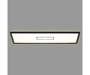 Briloner Leuchten - Plafonnier à LED avec effet de rétroéclairage 22 watts 2 700 lumens 4 000 kelvins blanc-noir 580x200x29mm (LxlxH) 3394-015