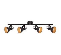 BRILONER - Plafonnier LED, Lampe Salon, Éclairage de Plafond, Luminaire Plafonnier, Lampe, Plafonnier Salon, rétro/Vintage, 4 x E14, 40 Watts, métal, doré, 790 x 190 mm (LxH), W, Noir/Or