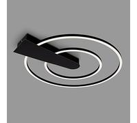 Briloner Leuchten - Plafonnier LED à intensité variable sur 3 niveaux, fonction mémoire, couleur de lumière blanc chaud, plafonnier LED rond, noir, Ø49,5 cm, 3543-015