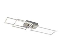 Briloner Leuchten - Plafonnier LED, lampe de plafond réglable, inclut une fonction mémoire,43,8 Watt, 3.300 Lumen, 3.000 Kelvin, aluminium chrome, 928 x 260 x 96 mm (L x l x H) 3136-018