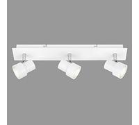 Briloner Leuchten GmbH & Co. KG 2861-036 LED, plafonnier 3-Flamme, Spot orientable et inclinable, 3X GU10, 5 Watt, 460 Lumen, 3.000 Kelvin, Blanc, Métal, 5 W