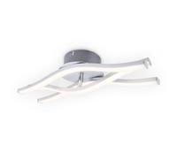 Briloner Leuchten - Plafonnier LED, Plafonnier à 3 Sources Lumineuses, 6 watts, 480 Lumens, 3 000 Kelvins, Couleur Aluminium, 365 x 120 x 93mm (Lxlxh)