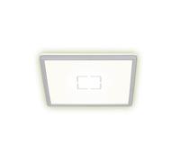 Briloner Leuchten - Plafonnier LED, Plafonnier à Effet Rétro-éclairé, 18 W, 2 400 Lumens, 4 000 Kelvin, carré, Argent Blanc