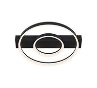 BRILONER Leuchten - Plafonnier LED, plafonnier à gradation, double profil lumineux inclus, avec fonction mémoire, 26 Watt, 2 250 Lumen, 3 000 Kelvin, Noir, 435 x 395 x 66 mm (L x L x H) 3025-015