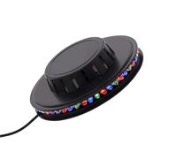 Briloner Leuchten - Roue d'éclairage LED, éclairage de fête avec capteur de musique et changement de couleur contrôlé par la musique. LED RGB 48x, avec câble USB de 2 m, IP20, noir, 125x38 mm (DxH)