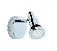 Briloner Leuchten - Spot LED, spot mural, lampe de salle de bain, lampe de salle de bain, IP44, spot orientable et inclinable, 1x GU10, 4 Watt, 400 Lumen, 3.000 Kelvin, chrome, 80x106mm (DxH)