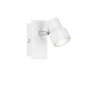 Briloner Leuchten - Spot mural LED, spot 1-flamme, spot orientable et inclinable, 1x GU10, 5 Watt, 460 Lumen, 3.000 Kelvin, blanc