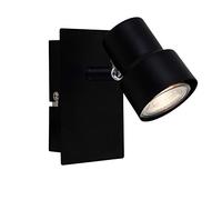 Briloner Leuchten - Spot mural LED, spot 1 flamme, spot orientable et inclinable, 1x GU10, 5 Watt, 460 Lumen, 3.000 Kelvin, noir