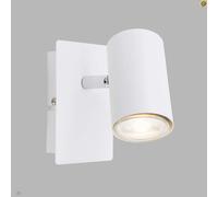 Briloner Leuchten Spot mural orientable blanc - Ampoules GU10, 40w maximum