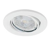 Briloner Leuchten - Spots encastrables LED, lot de 3, plafonniers à intensité variable, module LED orientable, 3x GU10, 5,5 watts chacun, 460 lumens chacun, 3 000 Kelvin, IP23, blanc, 86x70 mm (PxH)