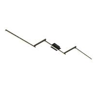 Briloner Leuchten STAFF - Applique murale et plafonnier - 3719055 - Effet scintillant gr ce l'optique laser - 24 W ? 2800 lm - Blanc chaud 3000 K - Effet r tro - 227 x 12 x 7 cm