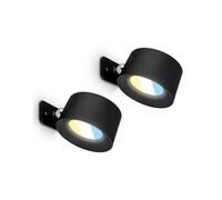 Briloner Lot de 2 appliques murales sans fil (noir)
