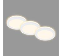 BRILONER - Lot de 3 lampes encastrées au plafond, lampes LED encastrées Backlight, spot encastré salle de bain, spot encastré salle de bain IP44, blanc, 84x36,5 mm (DxH)