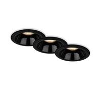 BRILONER - Lot de 3 lampes encastrées, Lampes encastrées, Douille GU10 en retrait, Spots encastrés, noir, 95x61 mm